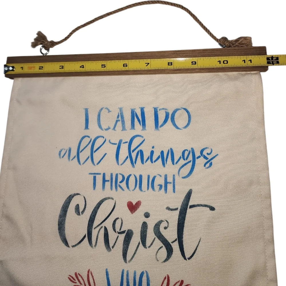 Canvas Bible Verse Inspirational Wall Hanging PHILLIPIANS 4:13